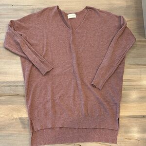 Dreamers Mauve V-Neck Sweater